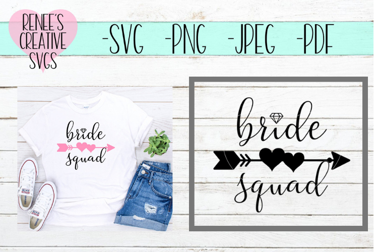 Bride Squad | Wedding | SVG Cutting File example image 1