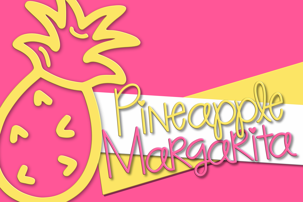 Pineapple Margarita | A Fun Font with Pineapple Doodles example image 1