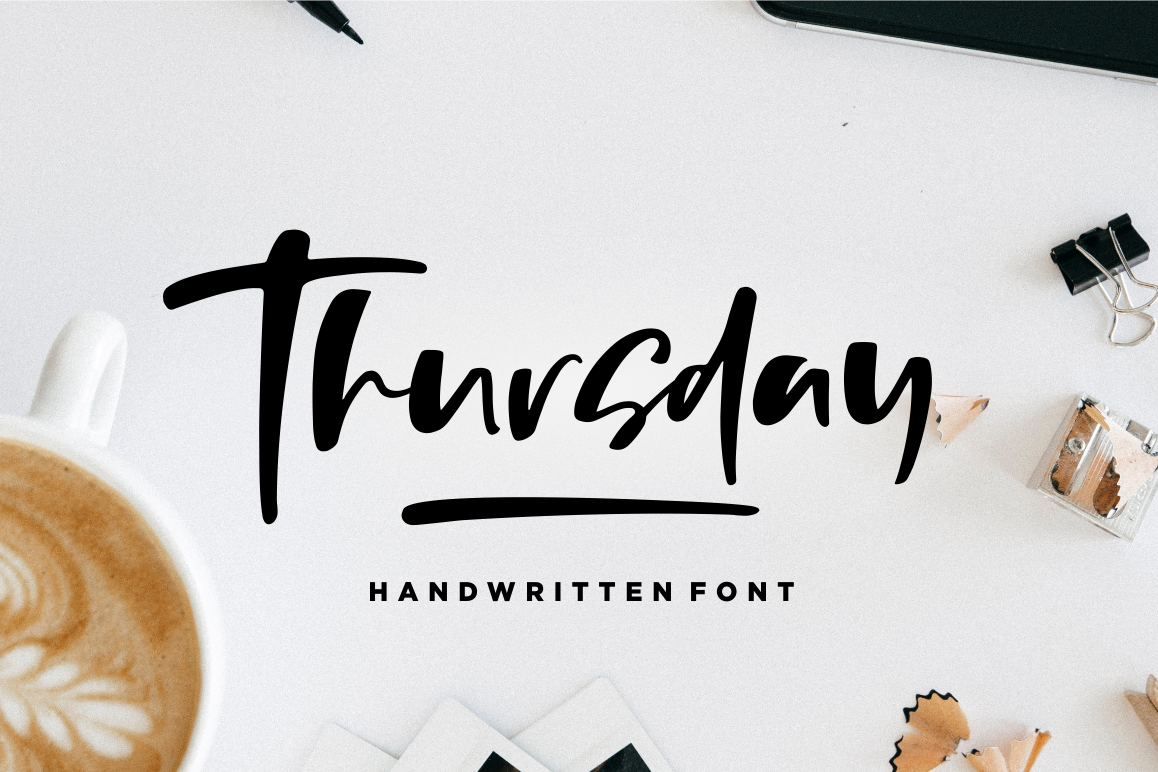 Thursday - Handwritten Font example image 1