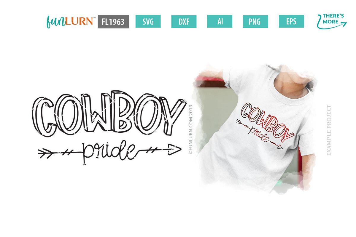 Cowboy Pride Team SVG Cut File example image 1