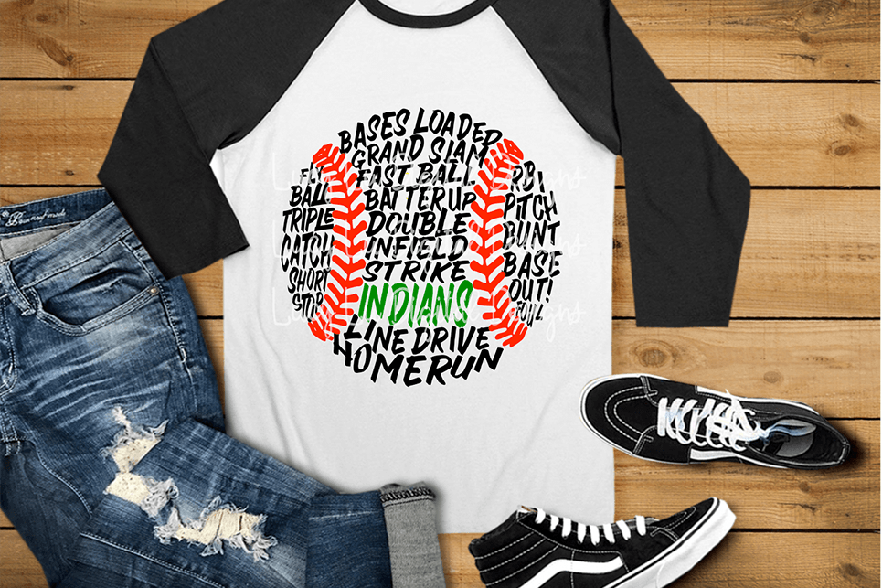 Messy Baseball Indians example image 1