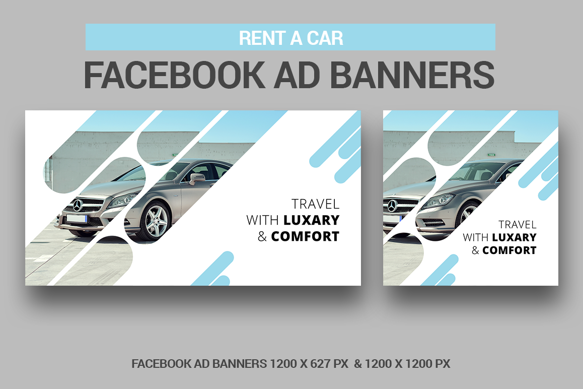 Rent A Car Facebook Ad Banners example image 1