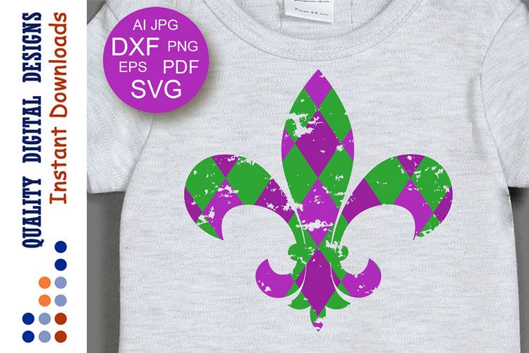 Mardi Gras svg Fleur De Lis clipart New orleans saints Grung example image 1