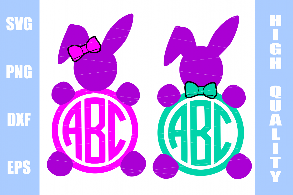 Download Easter Bunny Monograms svg (60926) | SVGs | Design Bundles
