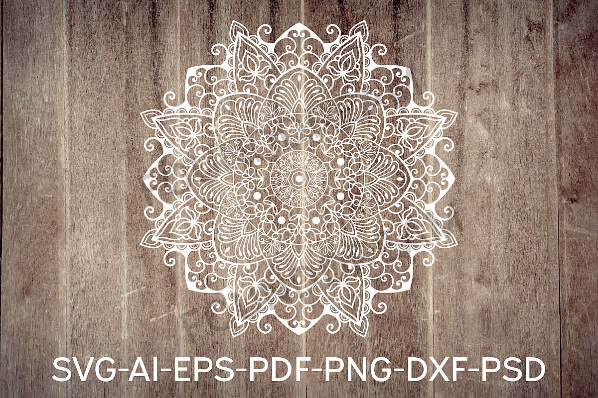 Mandala svg files | Mandala art example image 1