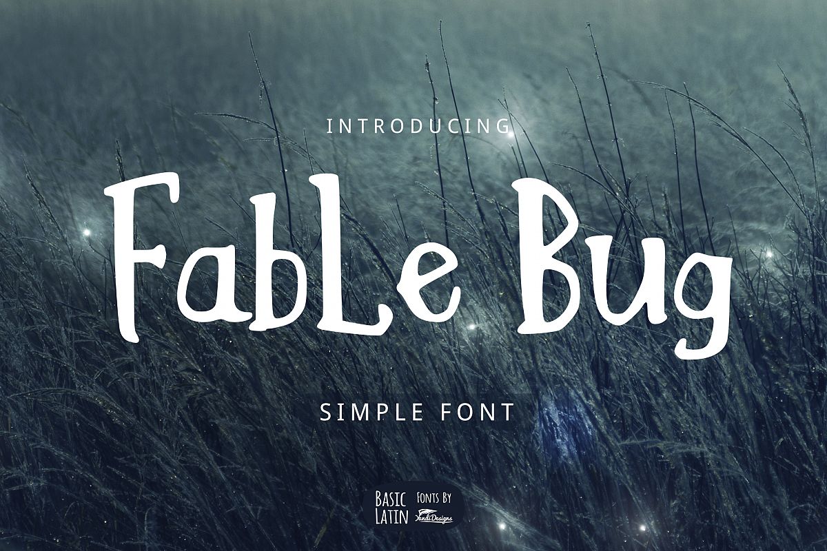 Fable Bug Simple Font example image 1