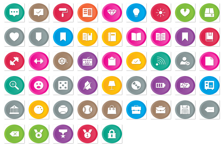 iOS & Web User Interface Multi Circle Flat example image 1