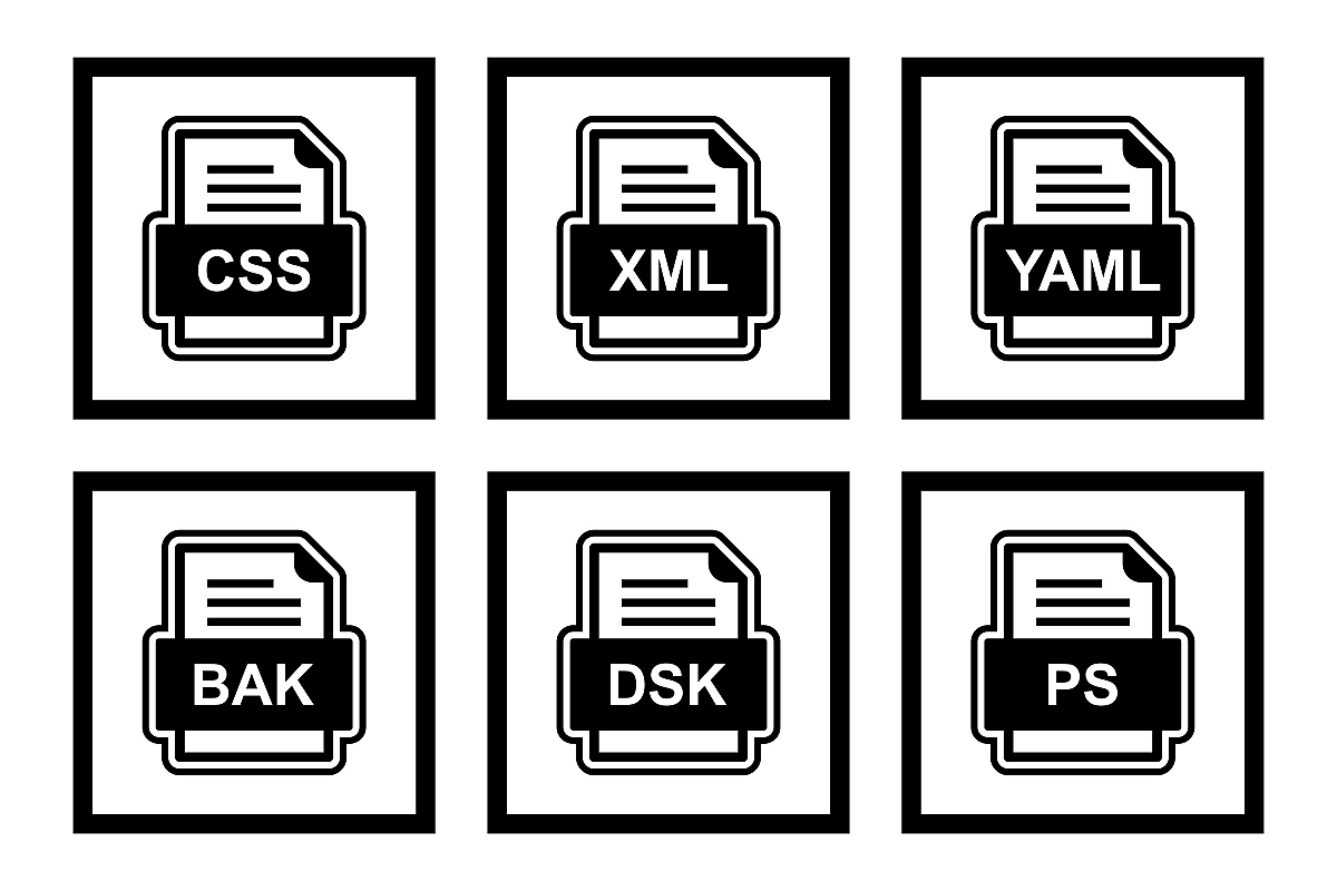 Set Of File Formats Icons example image 1