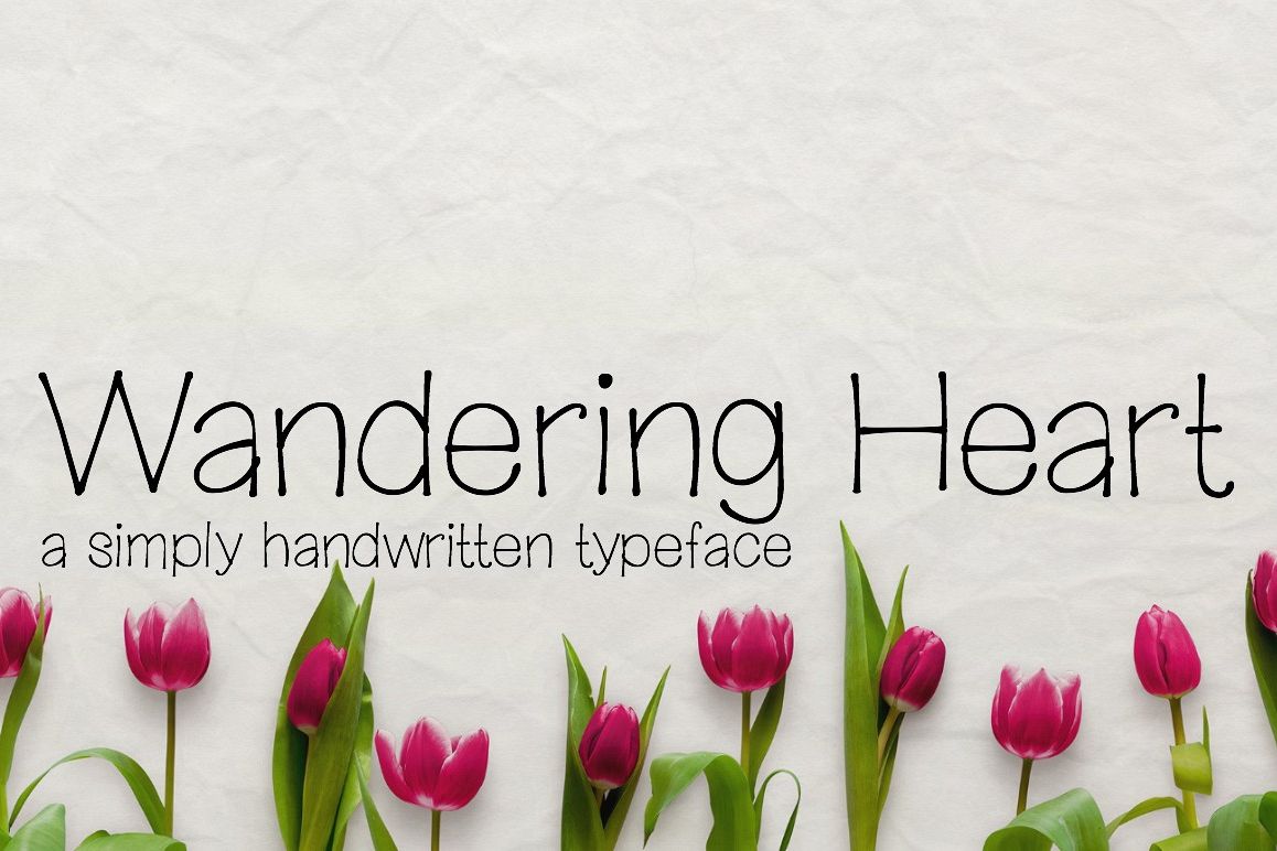 Wandering Heart- Handwritten Font example image 1