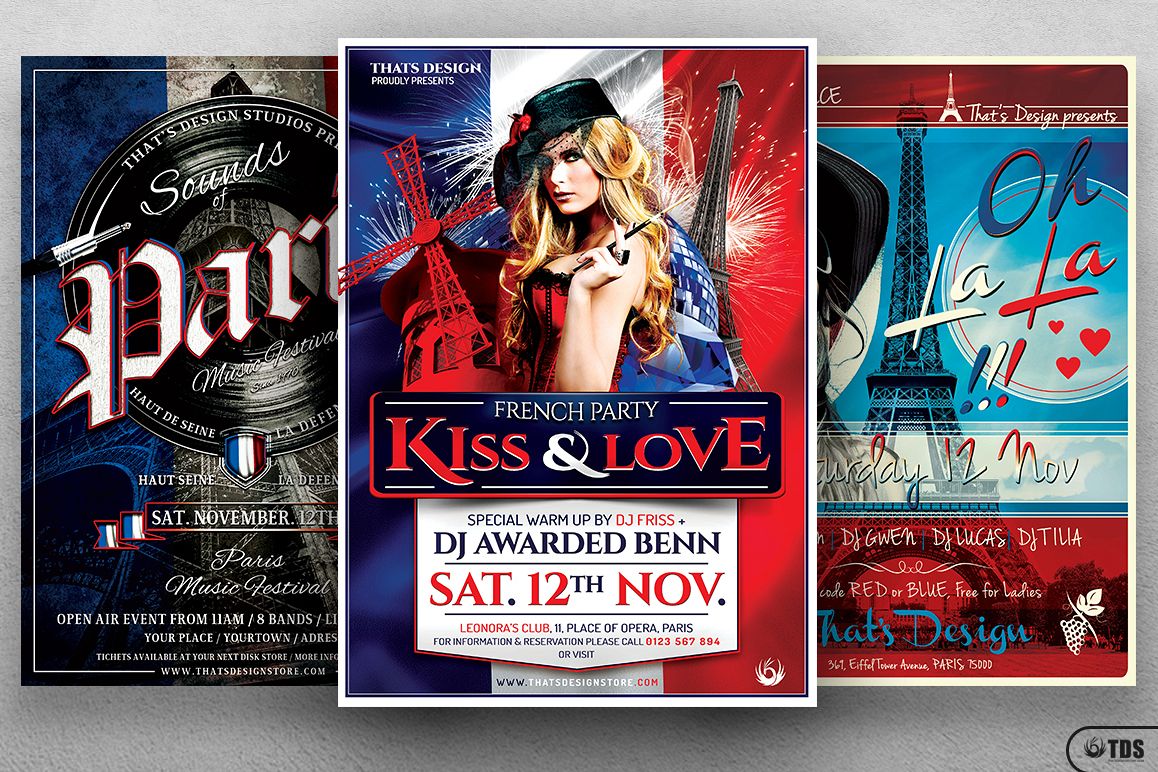 French Party Flyer Bundle example image 1