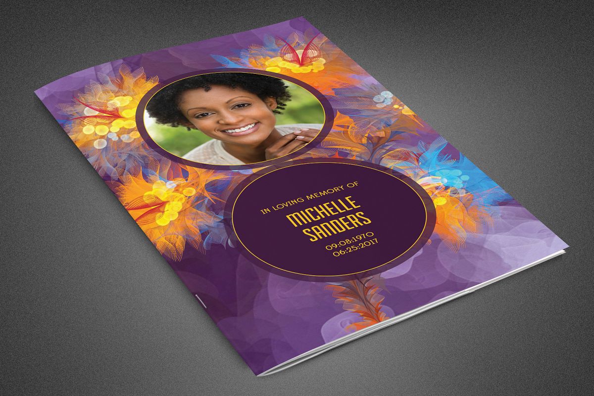 Remember Funeral Program Template example image 1