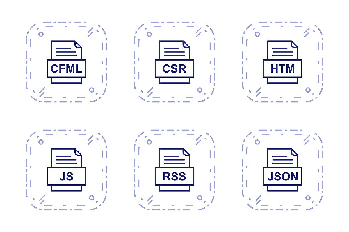 Set Of File Formats Icons example image 1