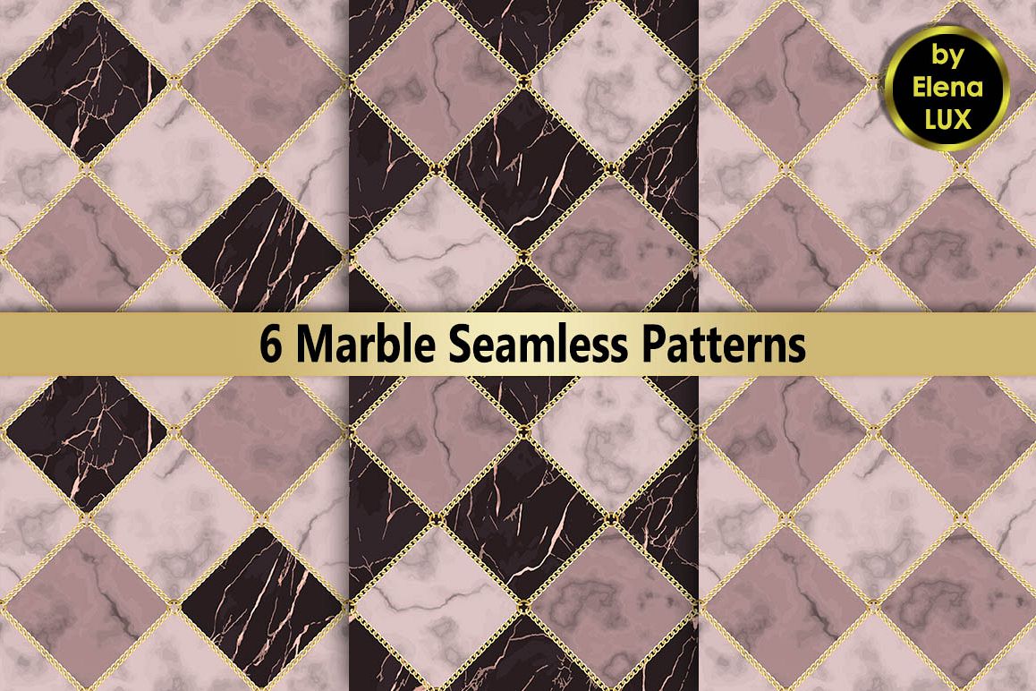 Marble and Chain Seamless Set example image 1