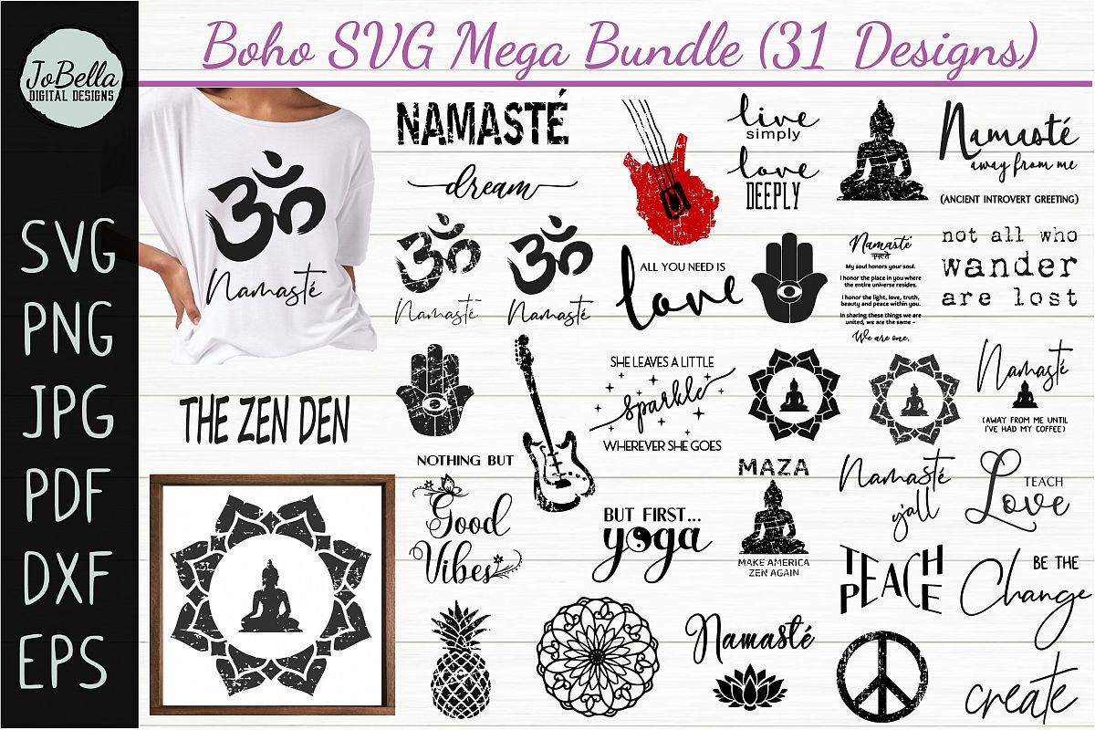 Download Boho SVG Bundle, Sublimation PNGs & Printables (280825 ...