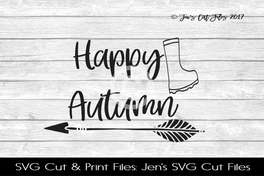 Happy Autumn SVG Cut File example image 1