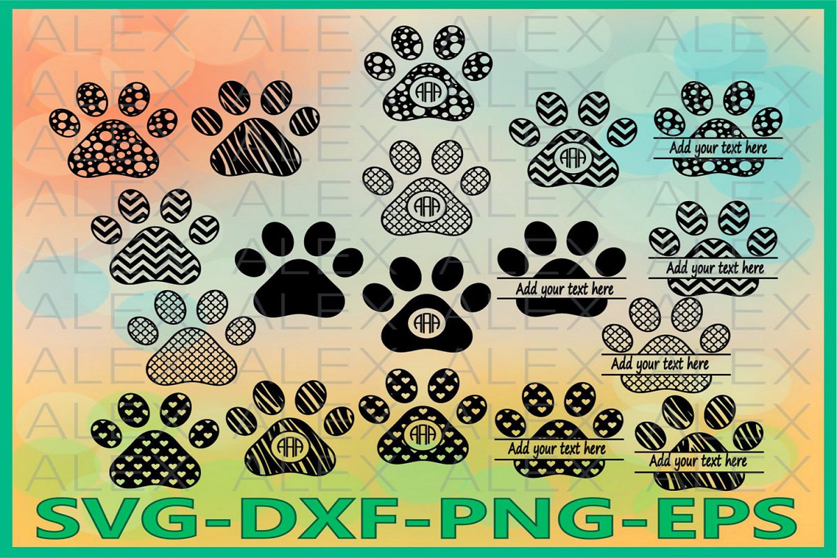 Paws Svg, Dog Svg, Cricut Cut Files, Dog Paws Svg Files example image 1