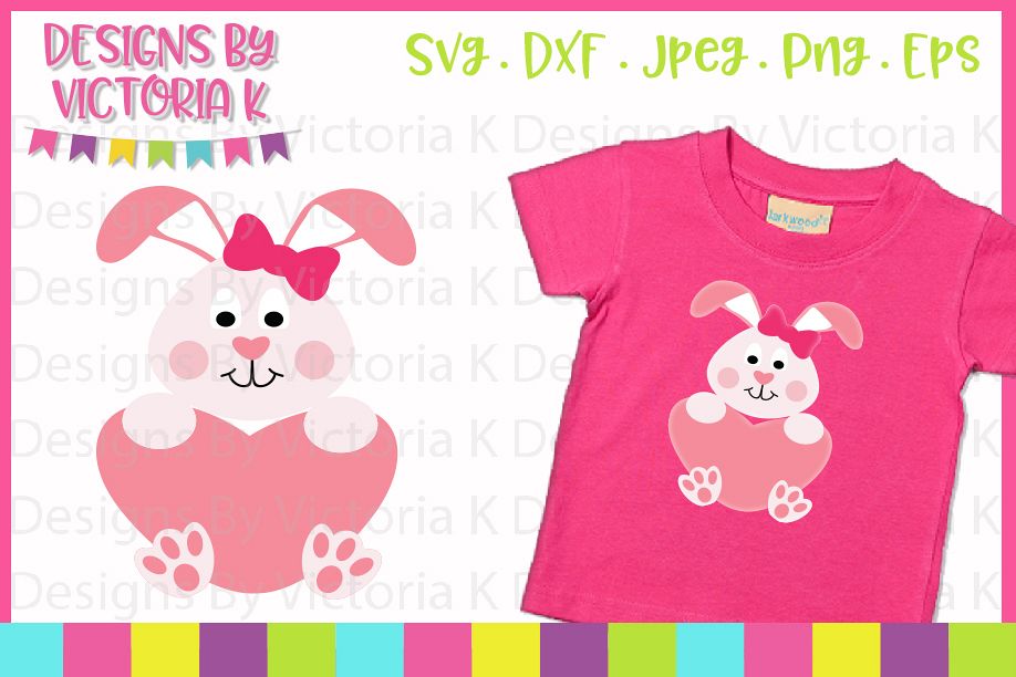Easter Bunny, Girl Bunny, SVG, DXF, PNG example image 1