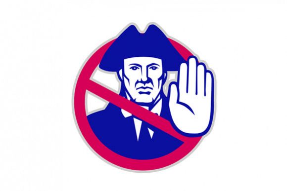 American Patriot Stop Sign Retro example image 1
