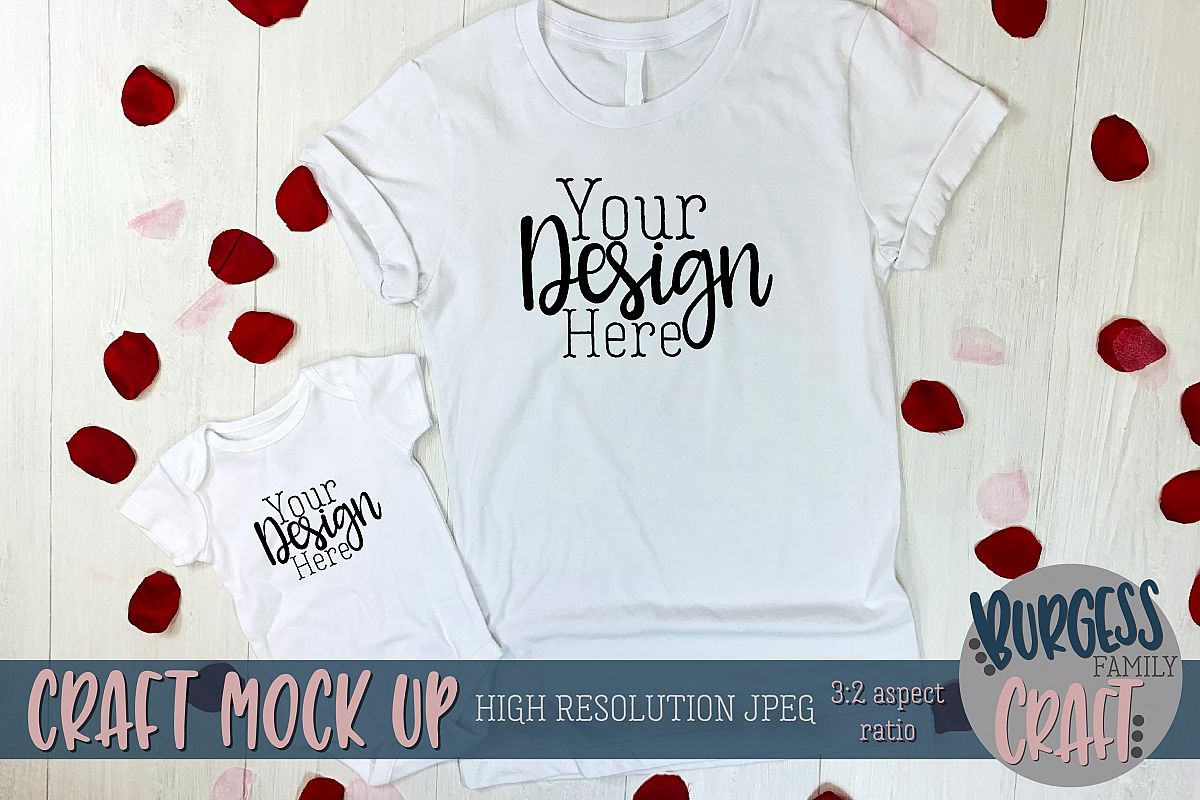 Valentine baby and adult apparel Craft mock up example image 1