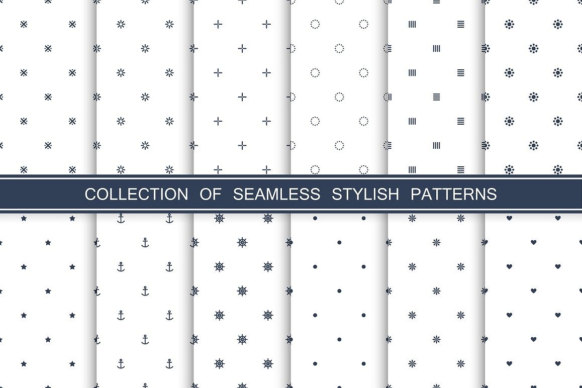 Minimal seamless patterns collection example image 1