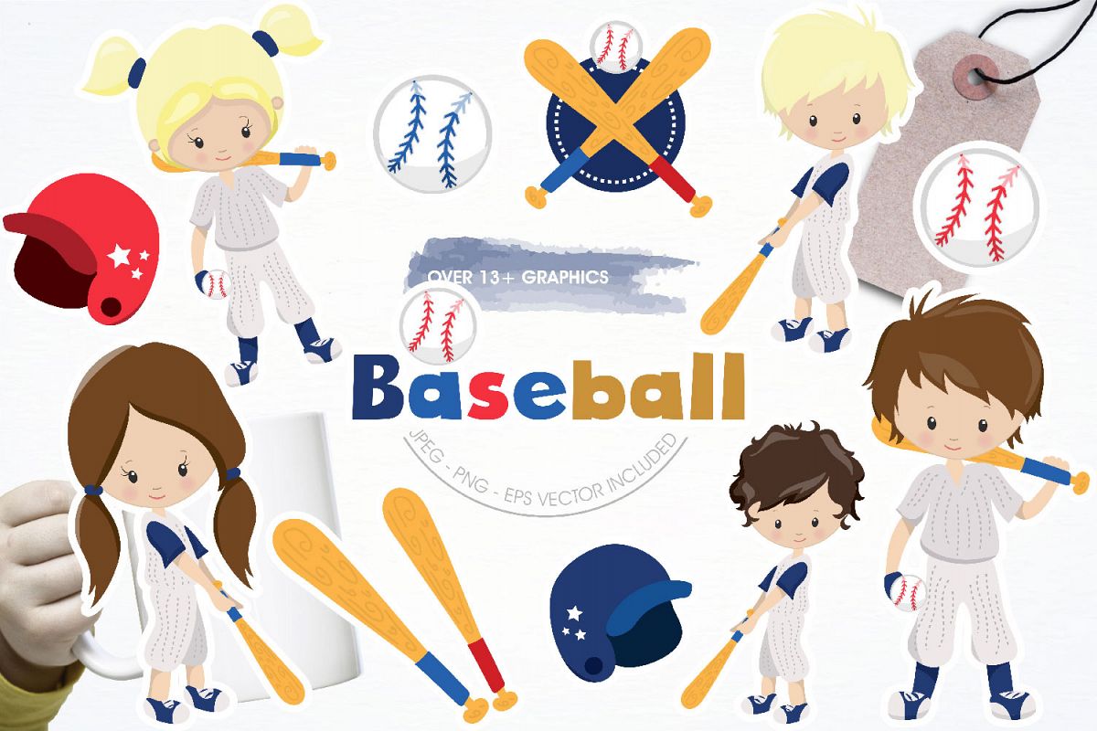Baseball Cute Graphics example image 1