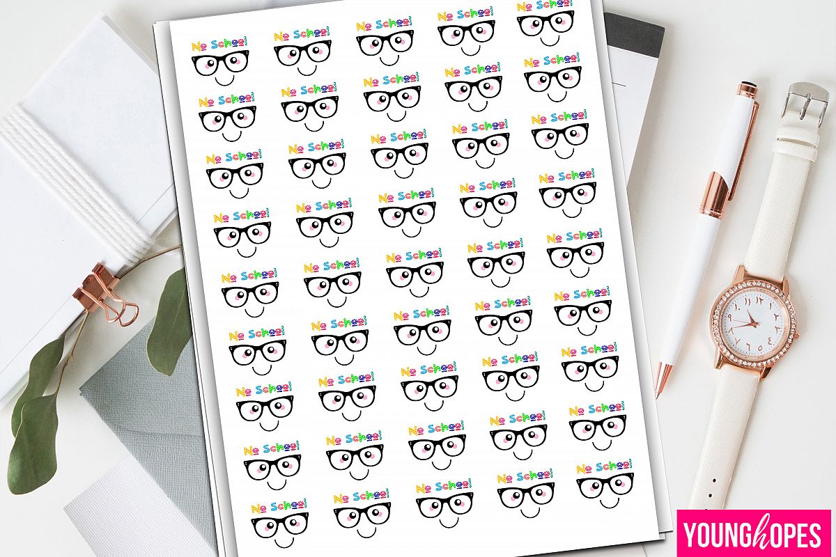 Kawaii Exam Planner Stickers example image 1