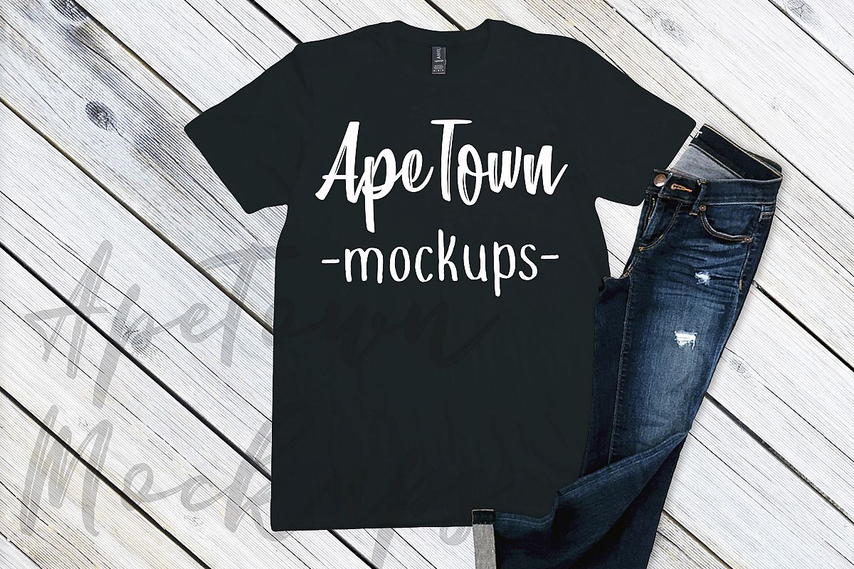 Download Shirt Mockup - Anvil mock up - 980 unisex t-shirt flat lay