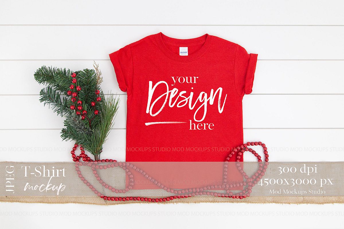 Download TShirt Mockup RED | 5000B Gildan Mock up