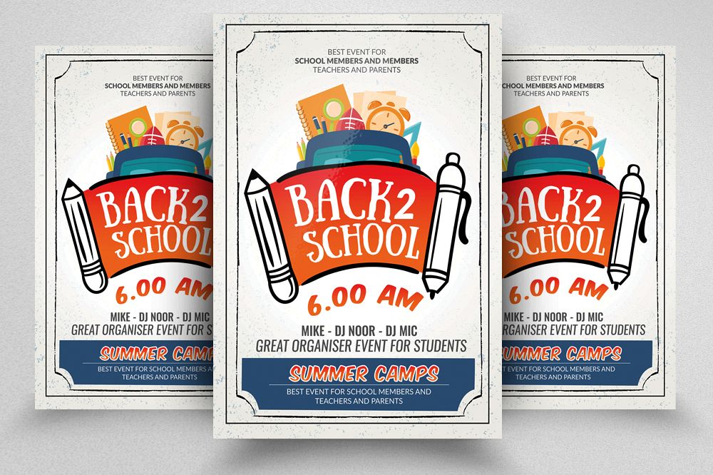 Back To School Flyer Template example image 1