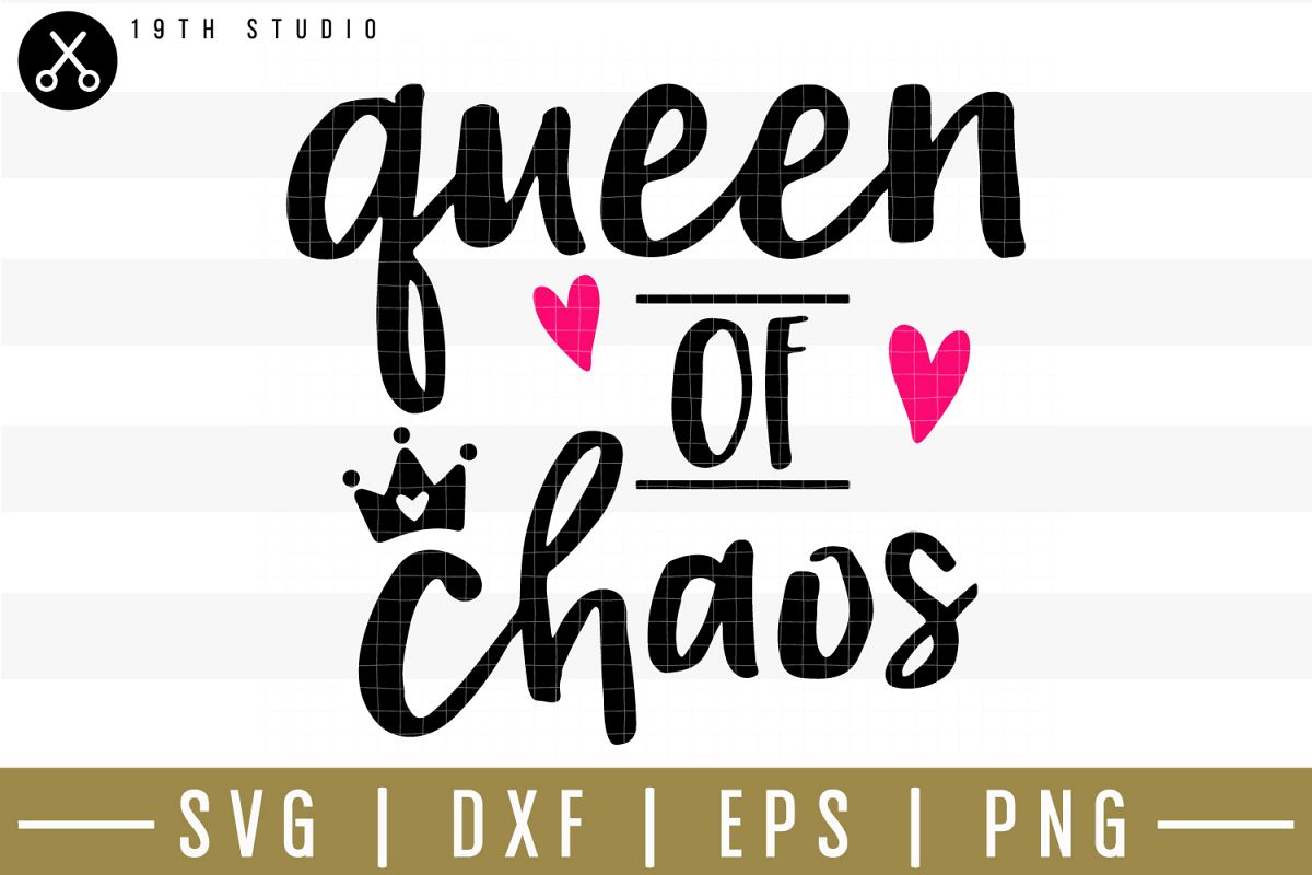 Queen of chaos SVG| Mom boss SVG example image 1