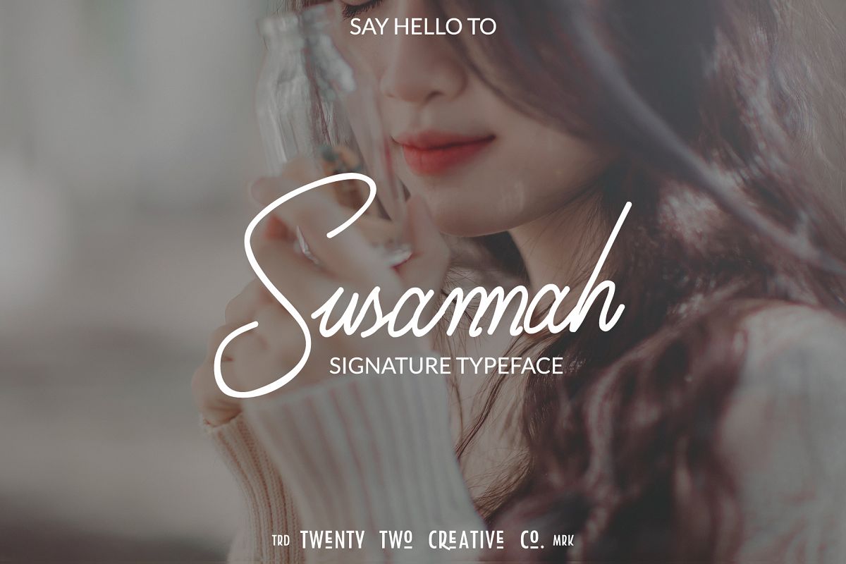 Susannah - a signature font example image 1