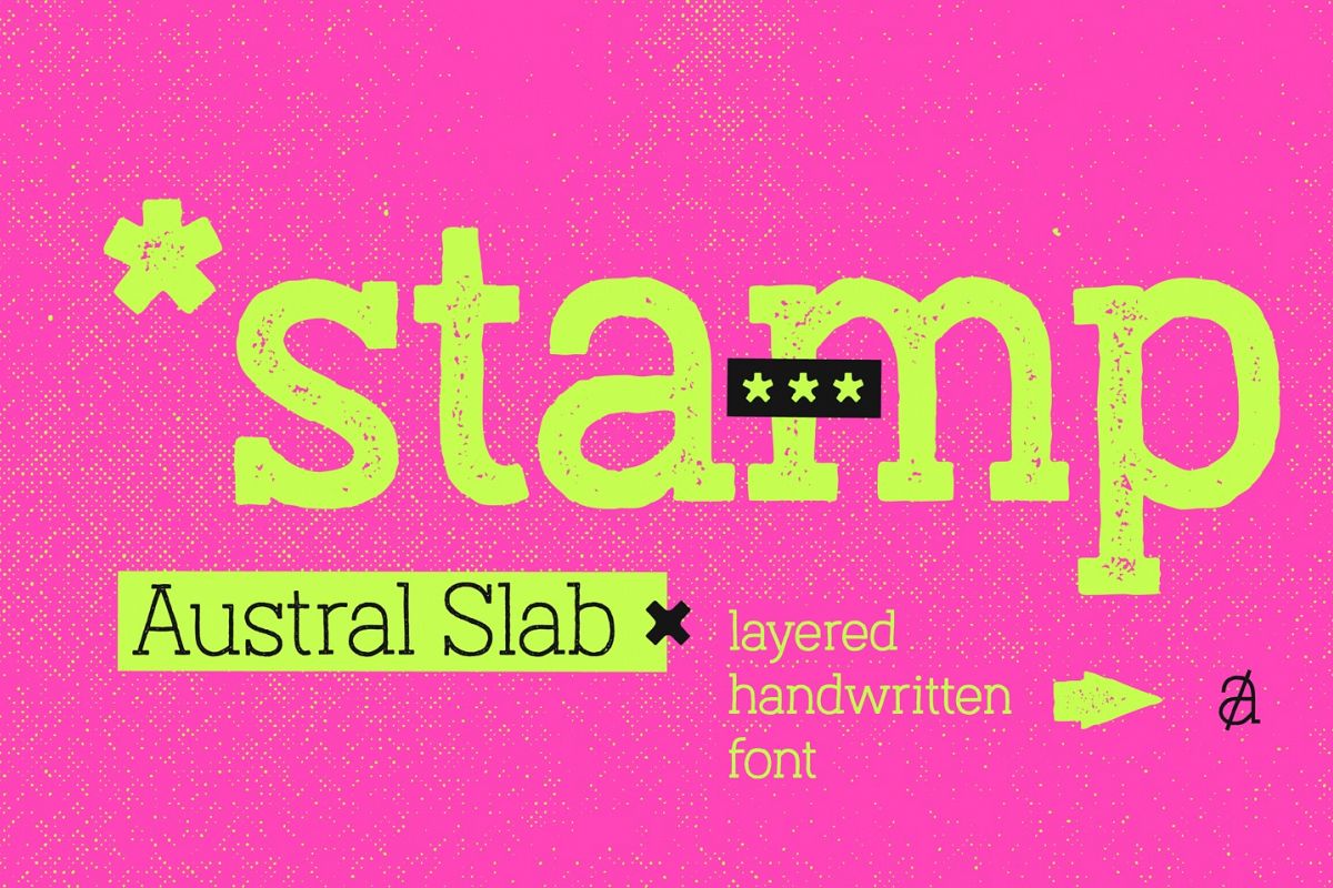 Austral Slab Stamp example image 1