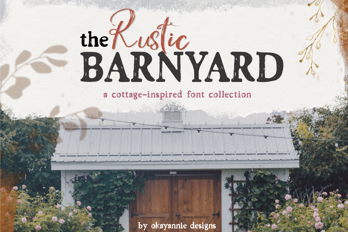 the Rustic Barnyard Font Collection example image 1