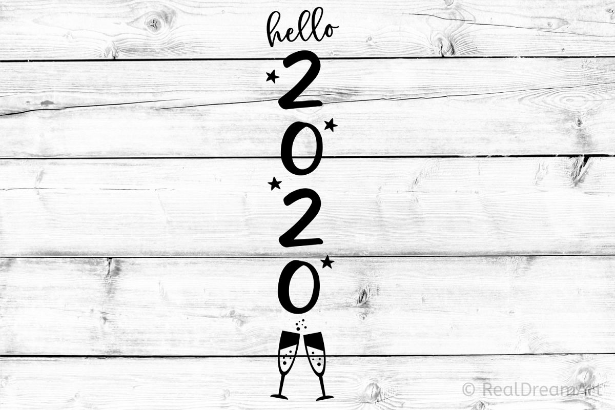 Hello 2020 Porch Sign SVG, DXF, PNG, EPS example image 1