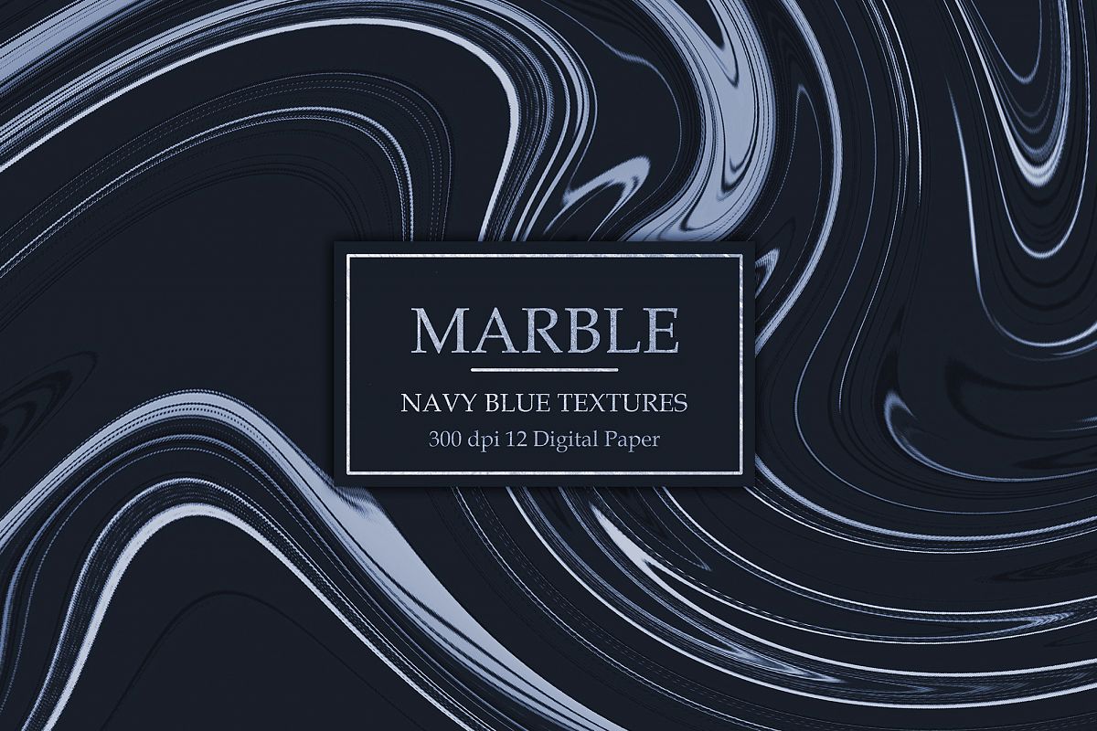 Navy Blue Marble Textures example image 1