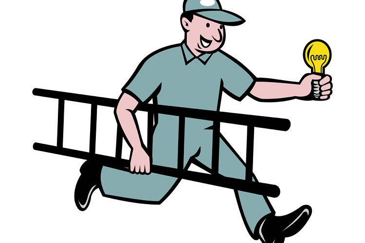 electrician power lineman holding lighting bolt example image 1
