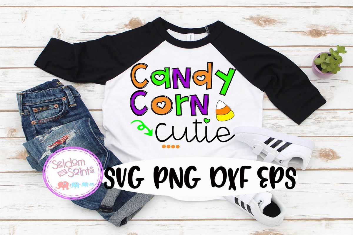Candy Corn Cutie SVG PNG DXF EPS Cricut Cut File example image 1