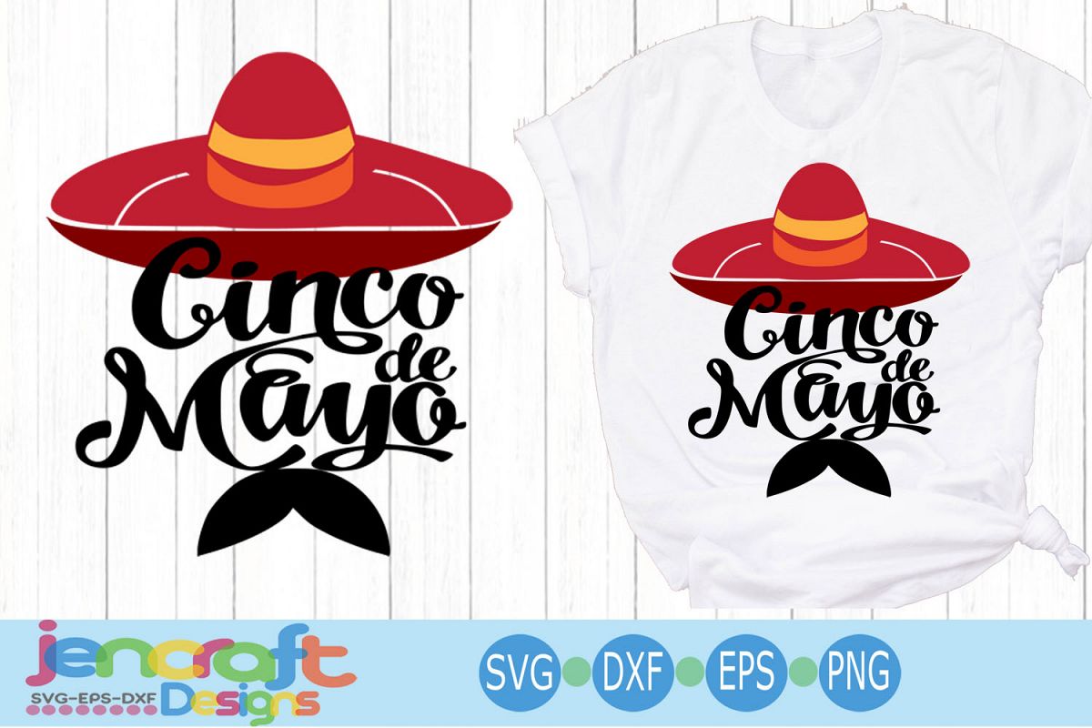 Sombrero with Mustache Svg Sombrero Svg Cinco de Mayo Svg example image 1
