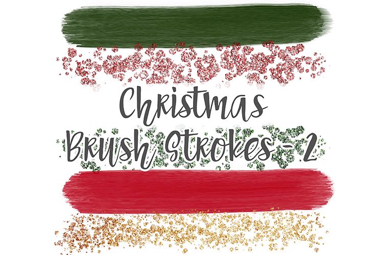 Christmas Brush Stroke Set 2 example image 1
