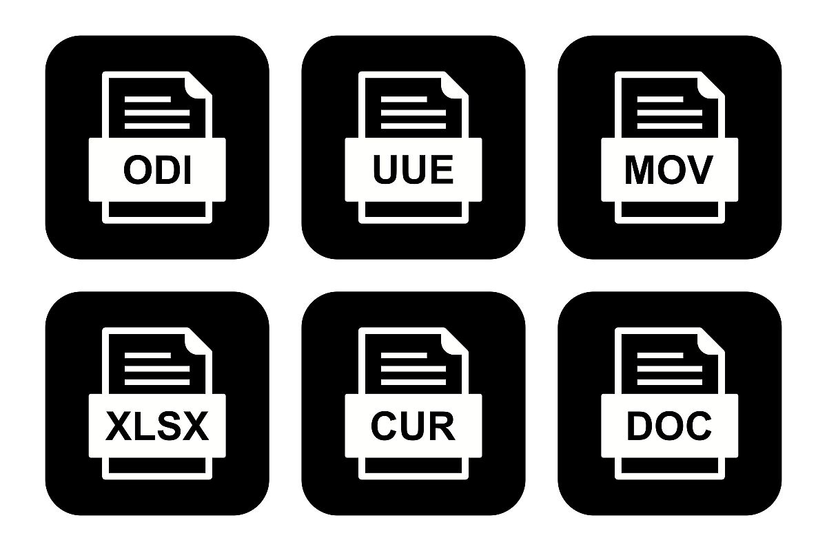 Set Of File Formats Icons example image 1