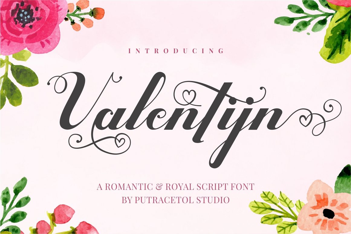 Valentijn - Romantic Font example image 1