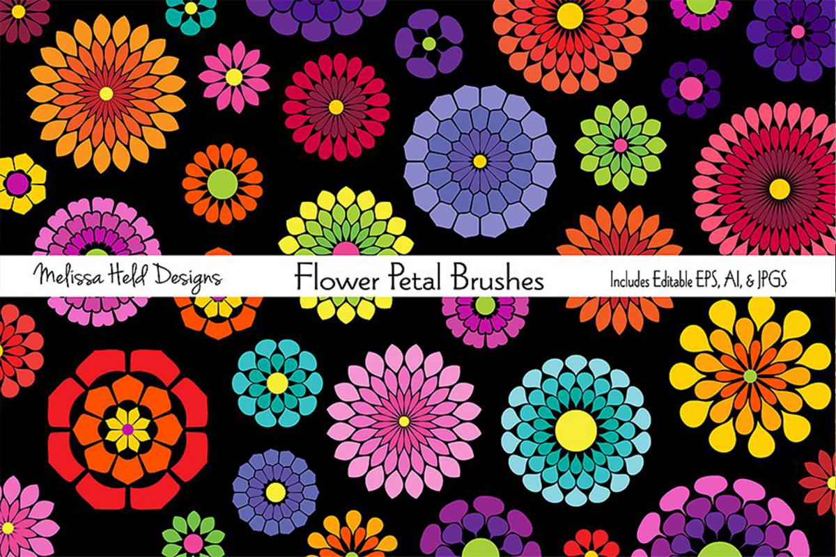 Flower Petal Brushes example image 1