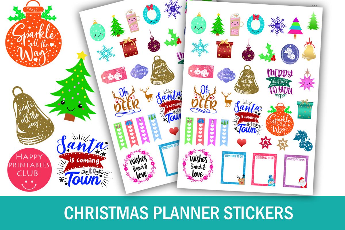 Christmas Planner Stickers-Holiday Planner Stickers example image 1