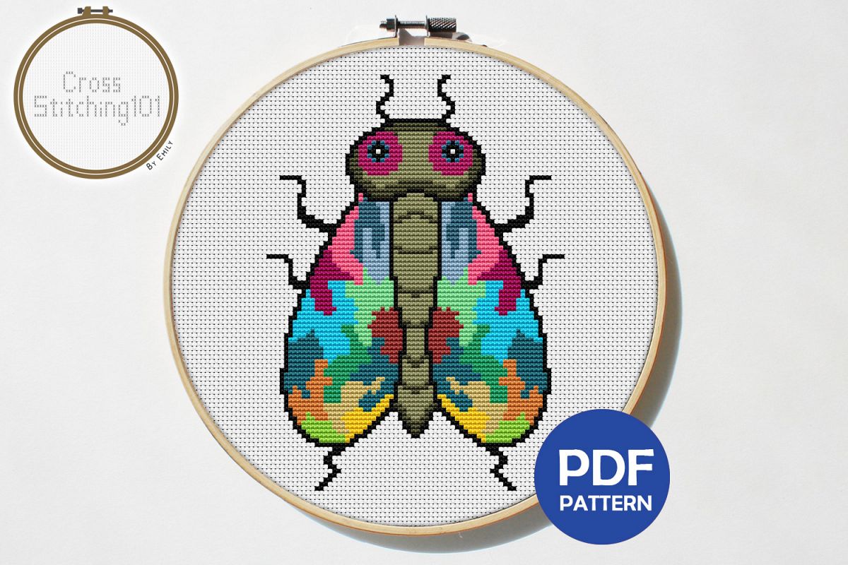 Bee Cross Stitch Pattern PDF example image 1