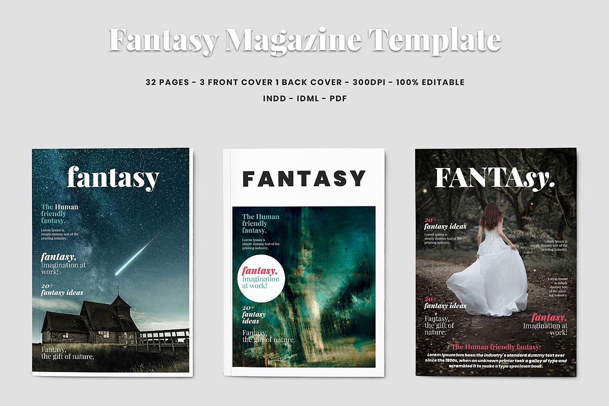 Fantasy Magazine Template example image 1