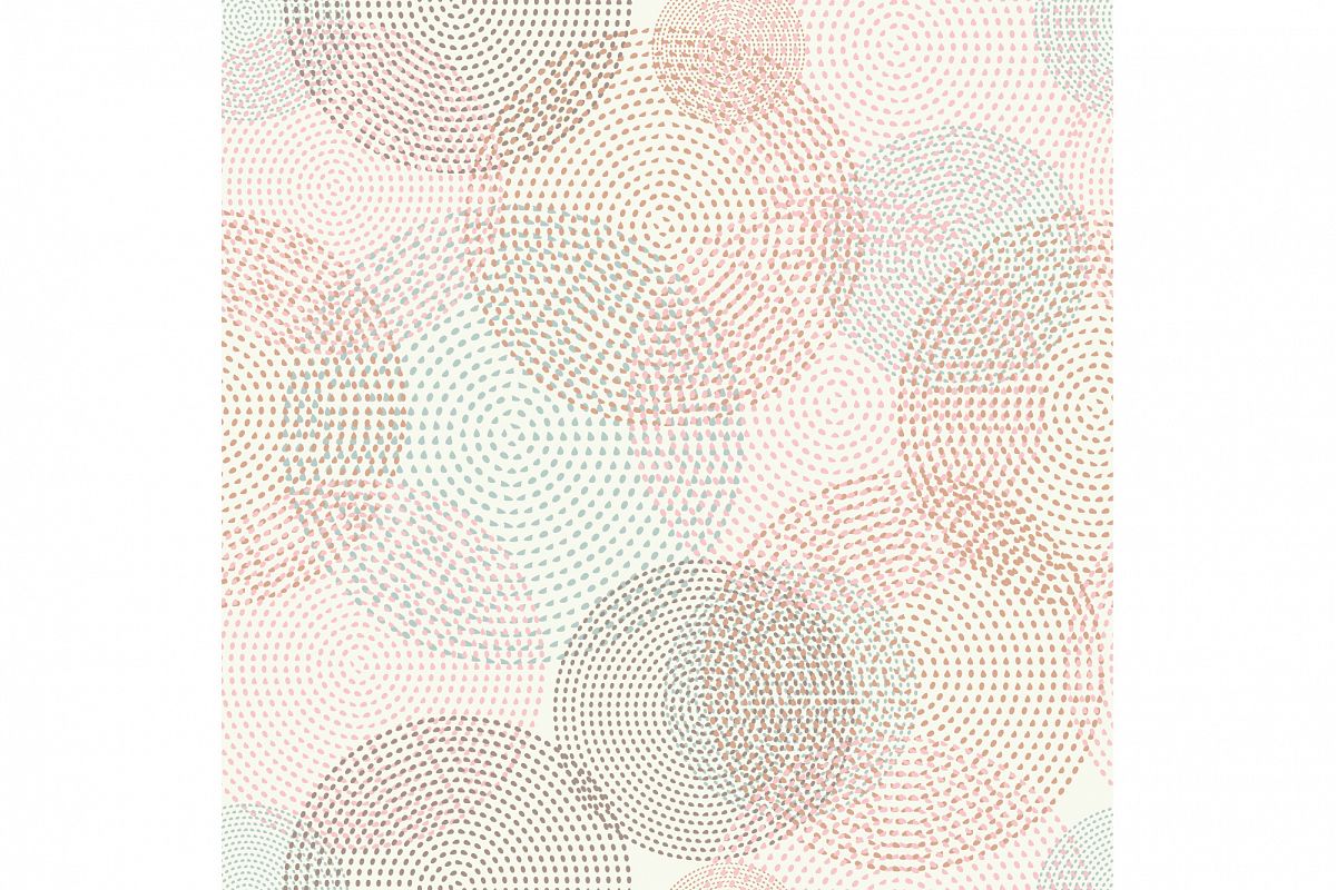 Seamless vector background with decorative circles. Print. Cloth design, wallpaper. example image 1