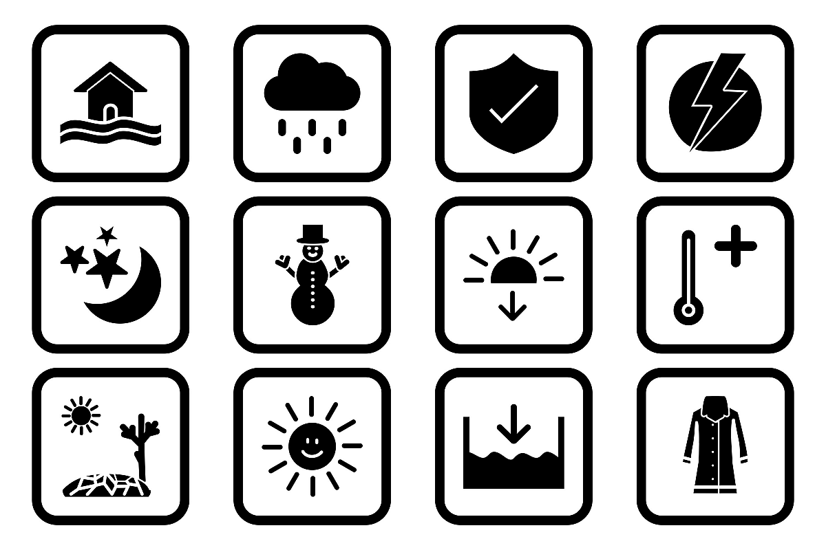 Set Of Weather And Season Icons example image 1