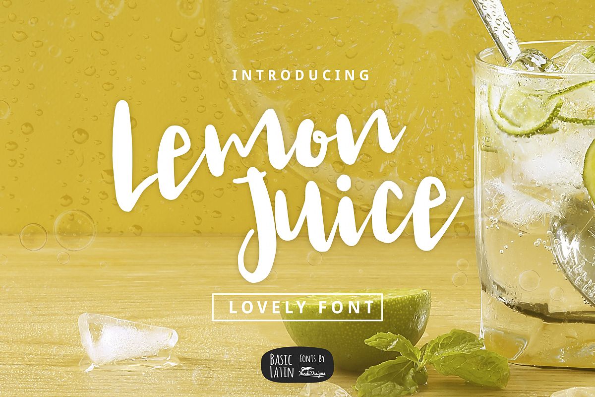 Lemon Juice Script Font example image 1