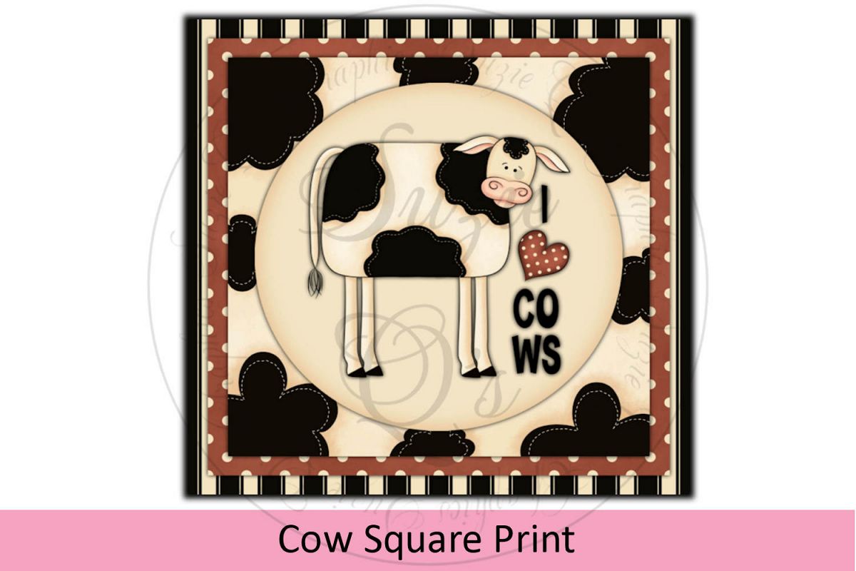 Cow Square Print example image 1