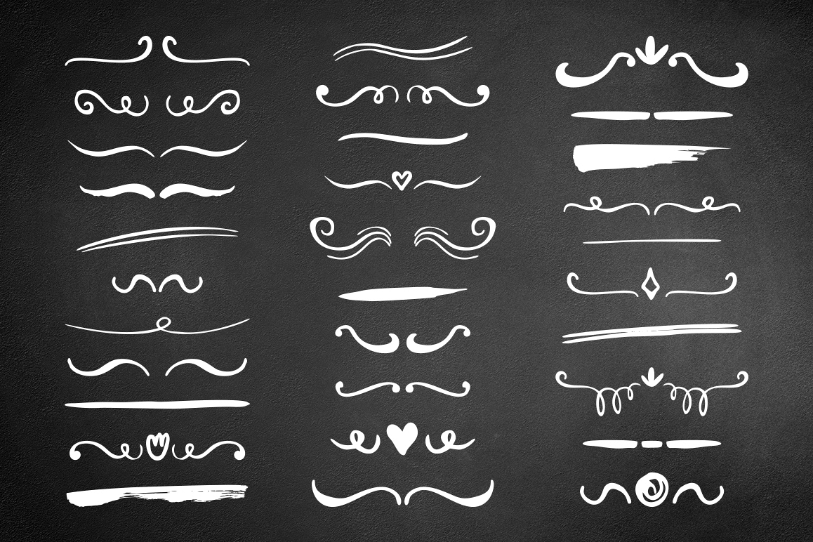 Hand drawn borders dividers set example image 1